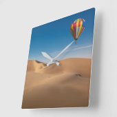 Deserts Sand Dunes in the Dubai Desert Vierkante Klok (Hoek)