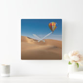 Deserts Sand Dunes in the Dubai Desert Vierkante Klok (Huis)