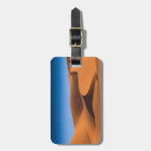 Deserts Sand Dunes Near Illizi, South Algeria Bagagelabel (Voorkant verticaal)