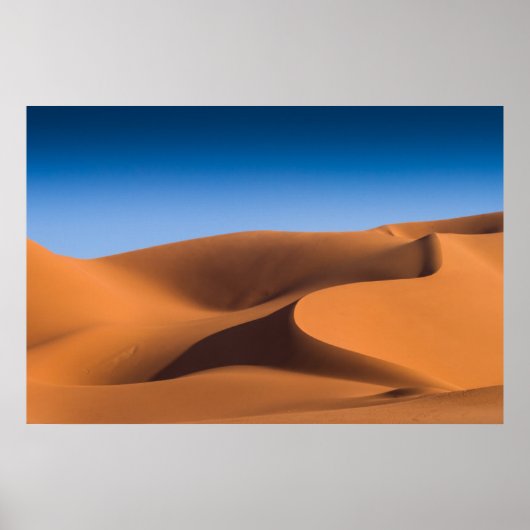 Deserts Sand Dunes Near Illizi, South Algeria Poster (Voorkant)