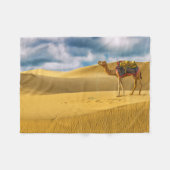 Deserts | Thar Desert Rajasthan India Camel Fleece Deken (Voorkant (Horizontaal))