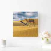 Deserts | Thar Desert Rajasthan India Camel Vierkante Klok (Huis)