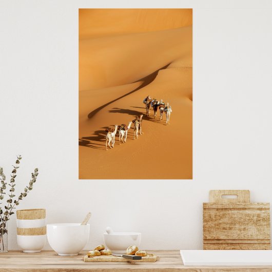 Deserts | Tuareg Walk with Camels Poster (Keuken)