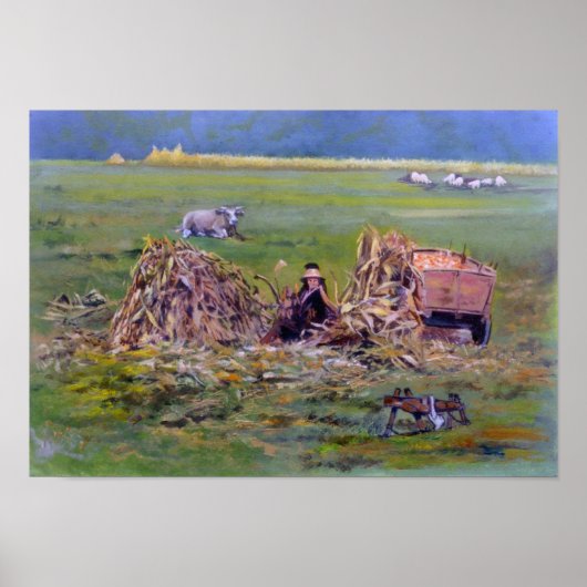 Desgranando el maíz/Shelling corn Poster (Voorkant)