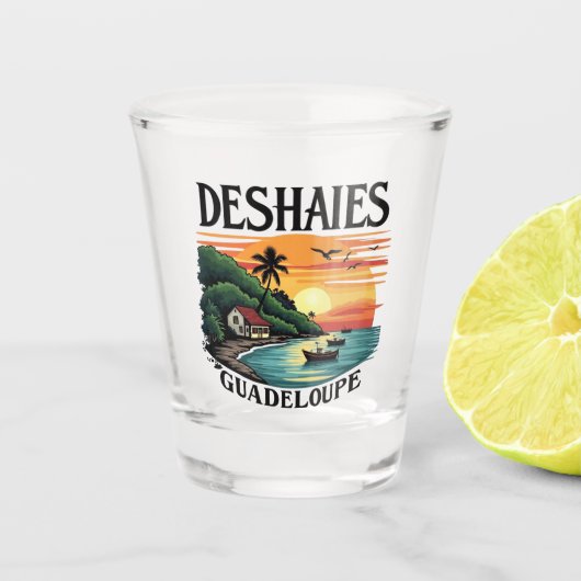 DESHAIES GUADELOUPE SHOT GLAS (Voorkant)