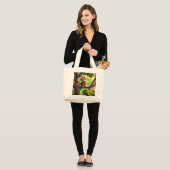 Desheze Vrouwen Handtas Schattige Monkey Canvas ta (Voorkant (model))