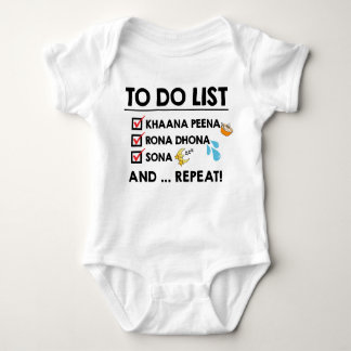 Desi Baby to-Do List! (Eet, Cry, Slaap) Romper