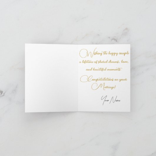 Desi Bruiloft Gefeliciteerd Kaart (Binnen)