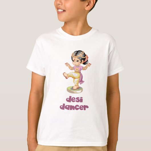 Desi Dancer Paars T-shirt (Voorkant)