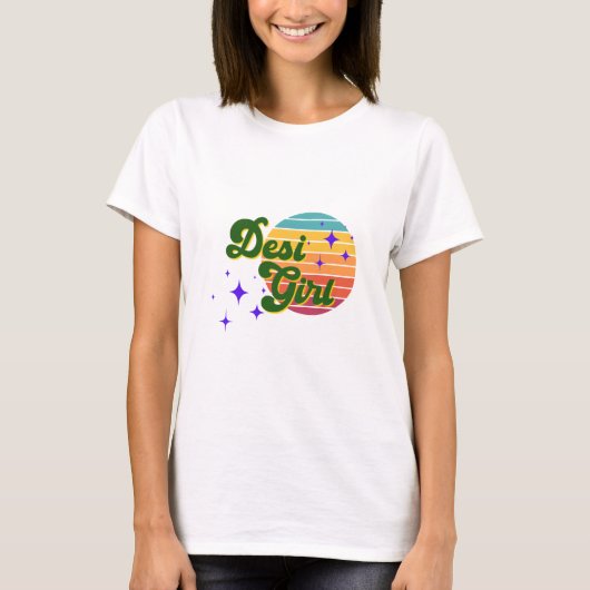 Desi Girl T-shirt, Show je Desi Pride T-shirt (Voorkant)