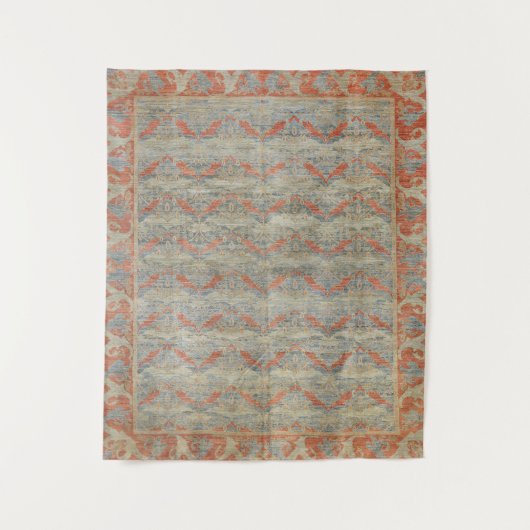 Desi Gned Carpet I Burnt Oranje Rust Wandkleed (Voorkant)