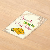 Desi Indian Pakistani Wedding Mehndi Food Sign Acryl Uitnodigingen (Laagn)