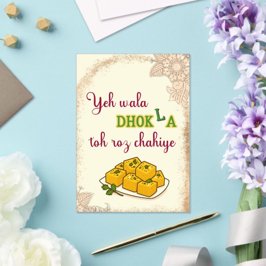 Desi Indian Pakistani Wedding Mehndi Food Sign Acryl Uitnodigingen (Insitu (Huwelijk))