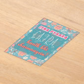 Desi Indian Pakistani Wedding Mehndi Food Sign Acryl Uitnodigingen (Laagn)