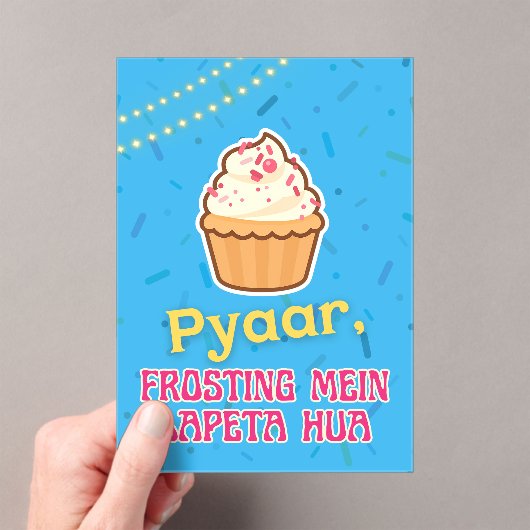 Desi Indian Pakistani Wedding Mehndi Food Sign Acryl Uitnodigingen (Insitu (Draagbaar))