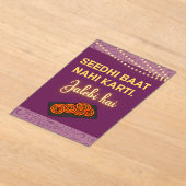 Desi Indian Pakistani Wedding Mehndi Food Sign Acryl Uitnodigingen (Laagn)