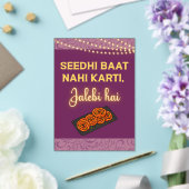 Desi Indian Pakistani Wedding Mehndi Food Sign Acryl Uitnodigingen (Insitu (Huwelijk))