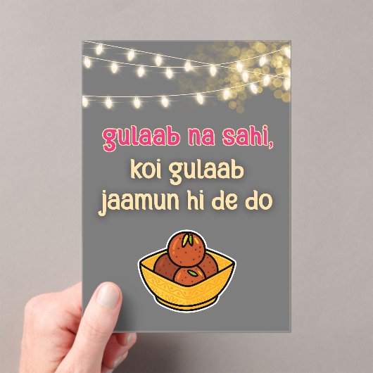 Desi Indian Pakistani Wedding Mehndi Food Sign Acryl Uitnodigingen (Insitu (Draagbaar))