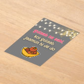 Desi Indian Pakistani Wedding Mehndi Food Sign Acryl Uitnodigingen (Laagn)