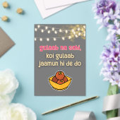 Desi Indian Pakistani Wedding Mehndi Food Sign Acryl Uitnodigingen (Insitu (Huwelijk))