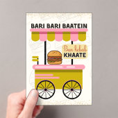 Desi Indian Pakistani Wedding Mehndi Food Sign Acryl Uitnodigingen (Insitu (Draagbaar))