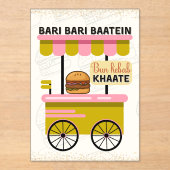 Desi Indian Pakistani Wedding Mehndi Food Sign Acryl Uitnodigingen (Voorkant)