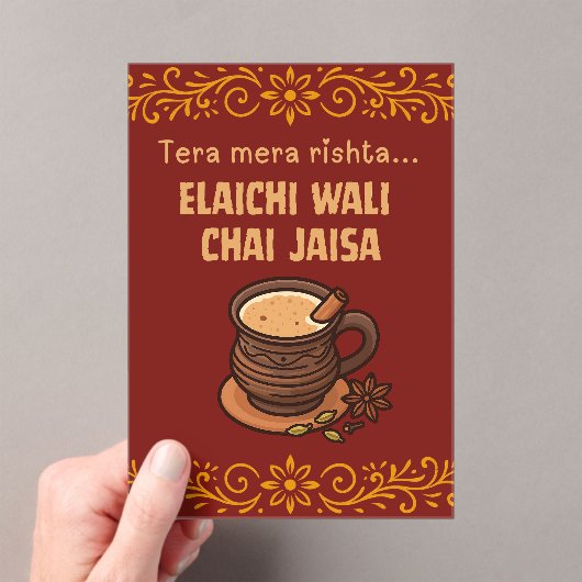 Desi Indiase Pakistaanse bruiloft Mehndi Voedsel T Acryl Uitnodigingen (Insitu (Draagbaar))