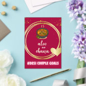 Desi Indiase Pakistaanse bruiloft Mehndi Voedsel T Acryl Uitnodigingen (Insitu (Huwelijk))