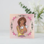 Desi mom holding her angel baby kaart (Staand voorkant)