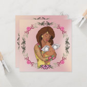 Desi mom holding her angel baby kaart (Voorkant / Achterkant in situ)