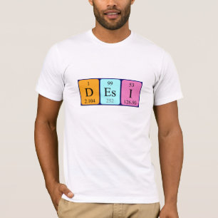 Desi periodieke lijstnaam shirt