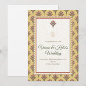 Desi Trouwkaart Digitale Indiase bruiloft uitnodig Kaart (Voorkant / Achterkant)