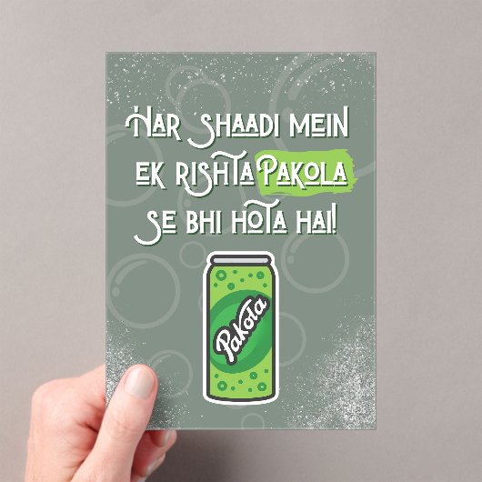 Desi Wedding  Acryl Uitnodigingen (Insitu (Draagbaar))