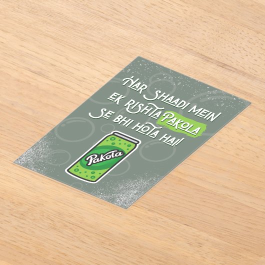 Desi Wedding  Acryl Uitnodigingen (Laagn)