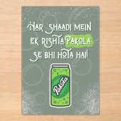 Desi Wedding  Acryl Uitnodigingen (Voorkant)