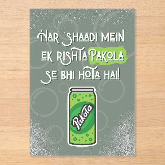 Desi Wedding Acryl Uitnodigingen