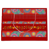 Desi Wedding Style Deep Red Design Groot Cadeauzakje (Voorkant)