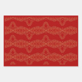 Desi Wedding Style Deep Red Design Inpakpapier Vel (Voorkant)