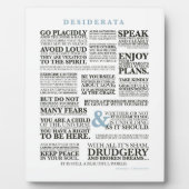 Desiderata 2 (een 1920 proza van Max Erhmann) Fotoplaat (Voorkant)