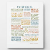 Desiderata 3 (proza uit 1920 van Max Erhmann) Fotoplaat (Voorkant)