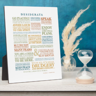Desiderata 3 (proza uit 1920 van Max Erhmann) Fotoplaat