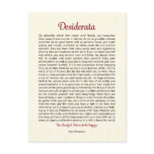 Desiderata-ansichtkaart