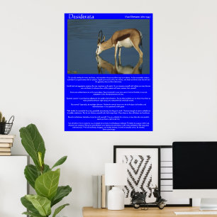 Desiderata Antelope Drink Posters