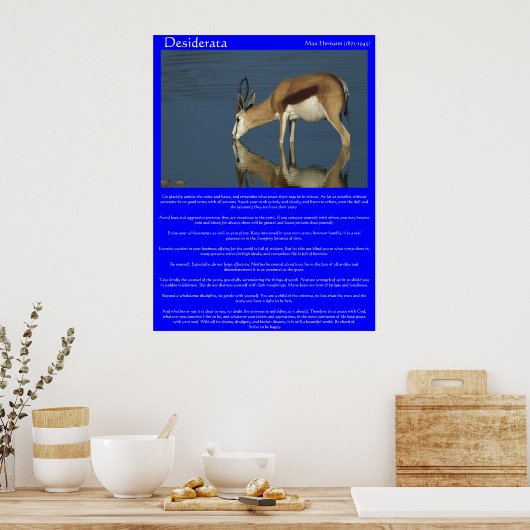 Desiderata Antelope Drink Posters (Keuken)