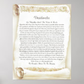 DESIDERATA Antique Florentine Scroll Poster (Voorkant)