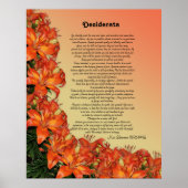Desiderata Asian lilies Poster (Voorkant)
