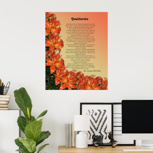 Desiderata Asian lilies Poster (Thuiskantoor)