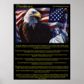 Desiderata Bald Eagle 3Posters Poster (Voorkant)