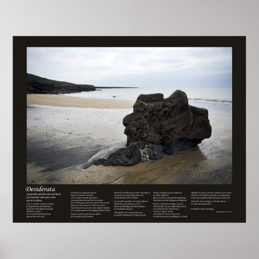 Desiderata - Beach Rock Poster (Voorkant)