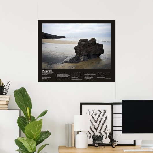 Desiderata - Beach Rock Poster (Thuiskantoor)